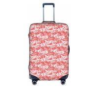 HKHLHLH Flamingo1 - Funda elástica para maleta con cremalleras laterales invisibles, protege el equipaje de arañazos del polvo, White, L
