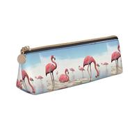 HKHLHLH Flock of Pink Flamingos On The Beach - Estuche para niños y niñas, estuche multifunción para lápices para escuela, trabajo, viajes, White, Talla única, Organizador de bolsas