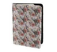 HKHLHLH Flower Paris Torre Eiffel - Funda para pasaporte de 5.5 pulgadas con organizador de tarjetas de crédito para viajes, Black, Talla única