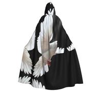 HKHLHLH Flying Dove - Capa larga unisex con capucha para disfraz de Halloween, capa con capucha