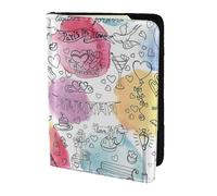 HKHLHLH French Paris Tour - Funda para pasaporte de 5.5 pulgadas con organizador de tarjetas de crédito para viajes, Black, Talla única