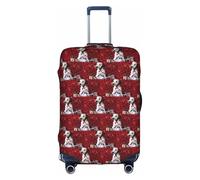 HKHLHLH Funda elástica para maleta con estampado de cachorros dálmatas con cremalleras invisibles laterales impresas, protege el equipaje de arañazos del polvo, White, XL