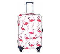 HKHLHLH Funda elástica para maleta con estampado de flamenco rosa con cremalleras invisibles laterales impresas, protege el equipaje de arañazos del polvo, White, XL