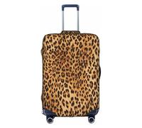 HKHLHLH Funda elástica para maleta con estampado de leopardo con cremalleras invisibles laterales impresas, protege el equipaje de arañazos del polvo, White, XL