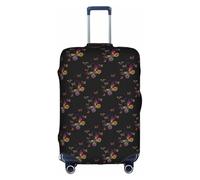 HKHLHLH Funda elástica para maleta con estampado de mariposas coloridas con cremalleras invisibles laterales impresas, protege el equipaje de arañazos del polvo, White, XL