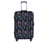 HKHLHLH Funda elástica para maleta con estampado de medusas de color con cremalleras invisibles laterales impresas, protege el equipaje de arañazos del polvo, White, XL