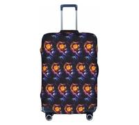 HKHLHLH Funda elástica para maleta con estampado de planetas con cremalleras laterales invisibles, protege el equipaje de los arañazos del polvo, White, XL
