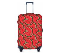 HKHLHLH Funda elástica para maleta con estampado de sandía roja con cremalleras invisibles laterales impresas, protege el equipaje de arañazos del polvo, White, XL