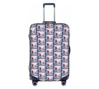 HKHLHLH Funda elástica para maleta, diseño de árbol de la ciudad de París, Torre Eiffel, con cremalleras laterales invisibles, protege el equipaje de los arañazos del polvo, White, M