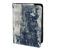 HKHLHLH Funda para pasaporte con estampado azul abstracto de 5.5 pulgadas con organizador de tarjetas de crédito para viajes, Black, Talla única