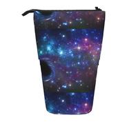 HKHLHLH Galaxy - Estuche telescópico para lápices de pie, para niñas, niños y estudiantes, Black, Talla única, Organizador de bolsas