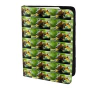 HKHLHLH Green Frog - Funda para pasaporte de 5.5 pulgadas con organizador de tarjetas de crédito para viajes, Black, Talla única