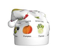 HKHLHLH Introducción de varios sombreros de Navidad con impresión de verduras, ideal para ceremonias anuales de Año Nuevo, reuniones festivas, fiestas, accesorios