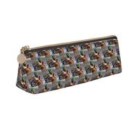 HKHLHLH Mallard Duck - Estuche de piel con cremallera para bolígrafos, práctico estuche para lápices para niños, para la escuela y la oficina, White, Talla única, Neceser de maquillaje