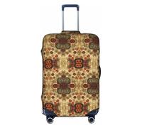 HKHLHLH Medallion - Funda elástica para maleta con estampado múltiple y cremalleras laterales invisibles, protege el equipaje de arañazos del polvo, White, XL