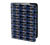 HKHLHLH Moonlit Canoe Allagash River - Funda para pasaporte de 14 cm con organizador de tarjetas de crédito para viajes, Black, Talla única