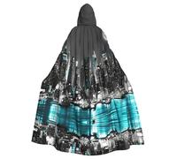 HKHLHLH New York Paintings - Capa larga unisex con capucha para disfraz de Halloween, capa con capucha