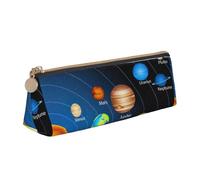 HKHLHLH Outer Space Solar System - Estuche para niños y niñas, estuche multifunción para lápices, para escuela, trabajo, viajes, White, Talla única, Organizador de bolsas