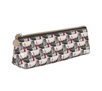 HKHLHLH Red Phone Booth London Street Printing Pupil - Funda de piel con cremallera para bolígrafos, práctica bolsa para lápices para niños, para la escuela y la oficina, White, Talla única, Neceser