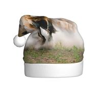 HKHLHLH Sombrero de Navidad con estampado de caballos, ideal para ceremonias anuales de Año Nuevo, reuniones festivas, fiestas, accesorios