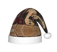 HKHLHLH Sombrero de Papá Noel cantando con instrumentos musicales para guitarra, bajo, música, sombrero de Navidad para actuaciones escénicas y eventos escolares, sombrero de cumpleaños, sombrero de