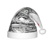 HKHLHLH Sombrero de Papá Noel cantante de París, sombrero de Navidad para actuaciones escénicas y eventos escolares, sombrero de cumpleaños, sombrero de Navidad