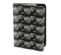 HKHLHLH South Africa Rhino Printing - Funda para pasaporte de 5.5 pulgadas con organizador de tarjetas de crédito para viajes, Black, Talla única