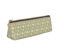 HKHLHLH Teteras y tazas dibujadas a mano, funda de piel con cremallera, práctico estuche para lápices para niños, para la escuela y la oficina, White, Talla única, Neceser de maquillaje