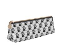 HKHLHLH Wildlife - Estuche de piel con estampado de león para niños, con cremallera, práctico estuche para lápices para niños, para la escuela y la oficina, White, Talla única, Neceser de maquillaje