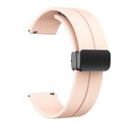 HKIDKK Bandas de silicona de 20 mm y 22 mm, correas de reloj deportivo de liberación rápida con hebilla plegable magnética para hombres y mujeres(Pink,22mm)