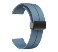 HKIDKK Bandas de silicona de 20 mm y 22 mm, correas de reloj deportivo de liberación rápida con hebilla plegable magnética para hombres y mujeres(AirForceBlue,20mm)