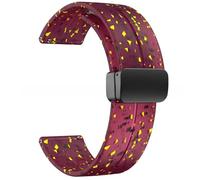 HKIDKK Bandas de silicona de 20 mm y 22 mm, correas de reloj deportivo de liberación rápida con hebilla plegable magnética para hombres y mujeres(WineRed,20mm)