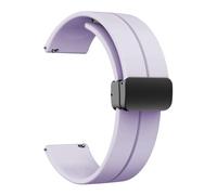 HKIDKK Bandas de silicona de 20 mm y 22 mm, correas de reloj deportivo de liberación rápida con hebilla plegable magnética para hombres y mujeres(Purple,20mm)