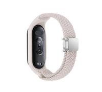 HKIDKK Braided Strap for Xiaomi Mi Band 8 Elastic Nylon Solo Loop Adjustable Watch band Magnetic Buckle bracelet for Miband 8 NFC Watchbands(Starlight,For Miband 8)