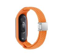 HKIDKK Braided Strap for Xiaomi Mi Band 8 Elastic Nylon Solo Loop Adjustable Watch band Magnetic Buckle bracelet for Miband 8 NFC Watchbands(Orange,For Miband 8)