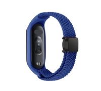 HKIDKK Braided Strap for Xiaomi Mi Band 8 Elastic Nylon Solo Loop Adjustable Watch band Magnetic Buckle bracelet for Miband 8 NFC Watchbands(Blue,For Miband 7 6 5 4 3)