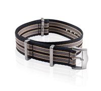 HKIDKK Correa de lona de nailon de alta densidad de 19 mm, 20 mm, 21 mm, para Omega Seamaster 300 Speedmaster 007 Aqua Terra, 150, correa de hebilla de acero de titanio, 19MM, Ágata