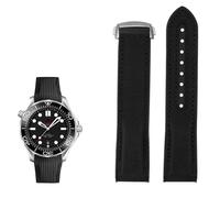 HKIDKK Correa de reloj de goma de nailon de 20 mm y 22 mm para Omega Seamaster Planet OCEAN para hombre, correa de cierre desplegable para reloj de silicona, 22mm, Ágata