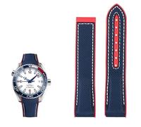 HKIDKK Correa de reloj de goma de nailon de 20 mm y 22 mm para Omega Seamaster Planet OCEAN para hombre, correa de cierre desplegable para reloj de silicona, 22mm, Ágata