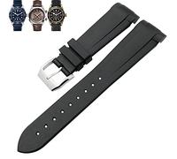 HKIDKK Correa de reloj de goma natural de 20 mm, 22 mm, especial para Tudor Black Bay 1958 39 mm 41 mm GMT Pelagos Pin/hebilla plegable correa de goma, 20mm, Ágata