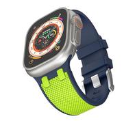 HKIDKK Correa de reloj de goma para Apple Watch, correa de 49 mm, 45 mm, 44 mm, correa de reloj de goma, 10.º 46 mm, 42 mm, correa impermeable(Blue Green,S10 46mm)