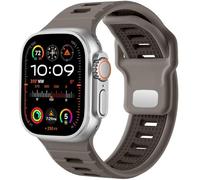 HKIDKK Correa de reloj deportiva para Apple Watch Ultra 2/Ultra Band para hombre de 49 mm, 45 mm, 44 mm y 42 mm, correa de repuesto de silicona compatible con iWatch Series SE 9, 8 y 7(N)