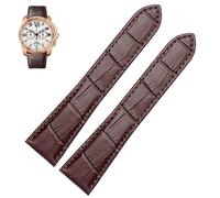 HKIDKK Correa de reloj para Tank Caliber Series, reloj mecánico de cuero genuino, correa de reloj para hombres y mujeres de 20mm, 22mm, 23mm y 25mm(White Black,18mm)