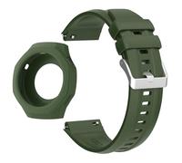 HKIDKK Correa de silicona para Huawei Watch GT5 Pro 46mm correa de reloj inteligente funda protectora(Green Bundle)