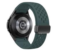 HKIDKK Correa de silicona para Samsung Galaxy Watch 7, 6, 5, 4, 40mm, 44mm, 5Pro, 45mm, hebilla magnética, 6 Classic, 43mm, 47mm, pulsera sin espacios(Dark green,Watch 4 5 6 7 40MM)