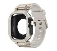 HKIDKK Funda con correa para Apple Watch Band Ultra 2, 49mm, 44mm, 45mm, funda protectora de TPU, pulsera de silicona para IWatch Series 9, 8, 7, 6, 5, 4 correas de reloj(Ti-Star,49mm)