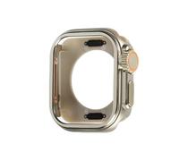 HKIDKK Funda de plástico de Metal para Apple Watch 10, 46mm, 42MM, funda protectora de aleación de aluminio, marco protector para IWatch S10 46mm 42MM(Titanium,For Series 10 42mm)