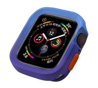 HKIDKK Funda de TPU para Apple Watch Series Ultra 49 mm 9 8 7 41 mm 45 mm, carcasa con marco de parachoques para iWatch 6 5 SE 4 40 44 mm(Blue purple,49mm)