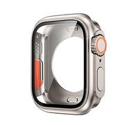 HKIDKK Funda protectora de pantalla para Apple Watch S10 46MM S10 42MM 45mm 44mm 40mm 41mm Funda rígida para parachoques delantero y trasero de PC iwatch 10 9 8 7 SE 6 5 4 Change(Titanium,41mm)