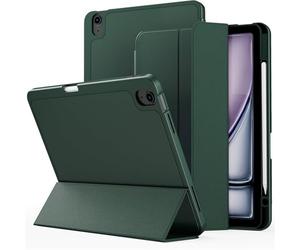 HKIDKK Para IPad 2024 Air13/2024 Pro 13/2024 Pro11 Funda protectora Funda para tableta con ranura para bolígrafo(Dark green,2024 Pro11)